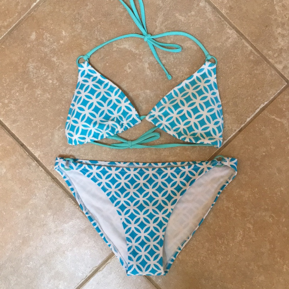 ♡ FOREVER 21 Blue/Teal Triangle Bikini